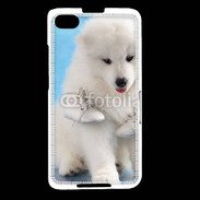 Coque Blackberry Z30 Chien blanc et paire de chaussons