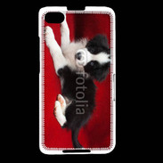 Coque Blackberry Z30 Chiot noir et blanc 5