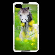 Coque Blackberry Z30 Poney Shetland gris et blanc