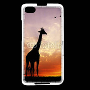 Coque Blackberry Z30 Girafe au couché de soleil