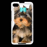 Coque Blackberry Z30 Yorkshire et nœud bleu 15