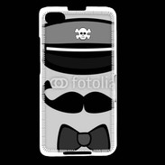 Coque Blackberry Z30 Moustache et casquette tête de mort