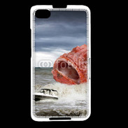 Coque Blackberry Z30 Enorme poisson chassant bateau de pêcheurs