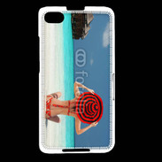 Coque Blackberry Z30 Femme assise sur la plage
