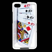 Coque Blackberry Z30 Carré de dames au poker