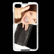 Coque Blackberry Z30 Femme souriante ordinateur