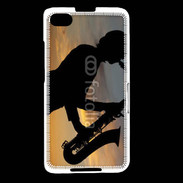 Coque Blackberry Z30 Saxophoniste au couché de soleil