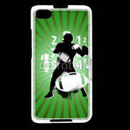 Coque Blackberry Z30 Illustration football américain sur fond vert