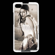 Coque Blackberry Z30 Femme avec fond avion