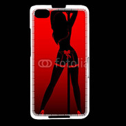 Coque Blackberry Z30 Pole danseuse noir et rouge