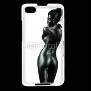 Coque Blackberry Z30 Femme nue body painting noir et blanc 3
