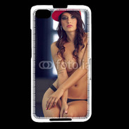 Coque Blackberry Z30 Charmante brune avec casquette rouge