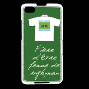 Coque Blackberry Z30 Femme de rugbyman Bonus offensif-défensif Vert