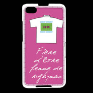 Coque Blackberry Z30 Femme de rugbyman Bonus offensif-défensif Rose