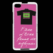 Coque Blackberry Z30 Femme de rugbyman Bonus offensif-défensif Rose 2