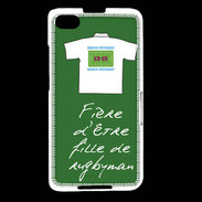 Coque Blackberry Z30 Fille de rugbyman Bonus offensif-défensif Vert