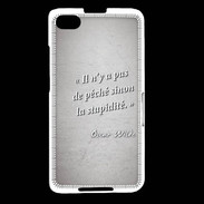 Coque Blackberry Z30 Pêché stupidité Gris Citation Oscar Wilde