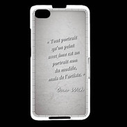 Coque Blackberry Z30 Portrait Ame Gris Citation Oscar Wilde