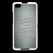 Coque Blackberry Z30 Public génie Vert Citation Oscar Wilde