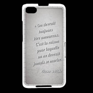 Coque Blackberry Z30 Toujours amoureux Gris Citation Oscar Wilde