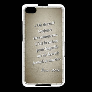 Coque Blackberry Z30 Toujours amoureux Sepia Citation Oscar Wilde