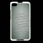 Coque Blackberry Z30 Tragédie Vert Citation Oscar Wilde
