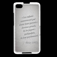 Coque Blackberry Z30 Enfants parents Gris Citation Oscar Wilde