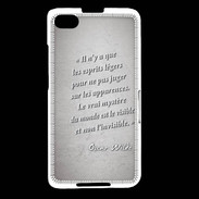 Coque Blackberry Z30 Esprits légers Gris Citation Oscar Wilde