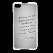 Coque Blackberry Z30 Homme veut Gris Citation Oscar Wilde