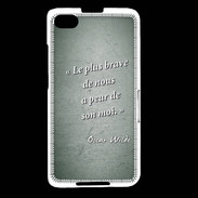 Coque Blackberry Z30 Brave Vert Citation Oscar Wilde