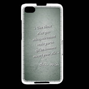 Coque Blackberry Z30 Chose vraie Vert Citation Oscar Wilde