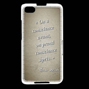 Coque Blackberry Z30 Conscience Sepia Citation Oscar Wilde