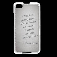 Coque Blackberry Z30 Cynique Gris Citation Oscar Wilde