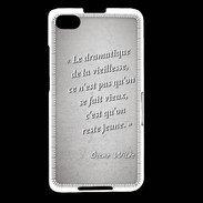 Coque Blackberry Z30 Dramatique vieillesse Gris Citation Oscar Wilde