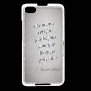 Coque Blackberry Z30 Fous sages Gris Citation Oscar Wilde