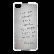 Coque Blackberry Z30 Maison coeur Gris Citation Oscar Wilde