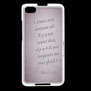 Coque Blackberry Z30 Maison coeur Rose Citation Oscar Wilde