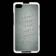 Coque Blackberry Z30 Résister Vert Citation Oscar Wilde