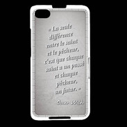 Coque Blackberry Z30 Saint pêcheur Gris Citation Oscar Wilde