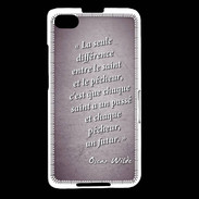 Coque Blackberry Z30 Saint pêcheur Violet Citation Oscar Wilde