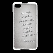 Coque Blackberry Z30 Vrai valeur Gris Citation Oscar Wilde