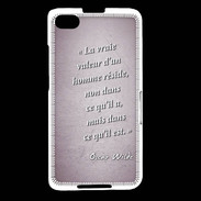 Coque Blackberry Z30 Vraie valeur Rose Citation Oscar Wilde