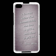 Coque Blackberry Z30 Vraie valeur Violet Citation Oscar Wilde