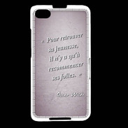 Coque Blackberry Z30 Jeuness folie Rose Citation Oscar Wilde