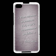 Coque Blackberry Z30 Jeuness folie Violet Citation Oscar Wilde