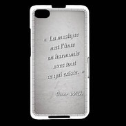 Coque Blackberry Z30 La musique Gris Citation Oscar Wilde