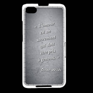 Coque Blackberry Z30 Sacrement amour Noir Citation Oscar Wilde
