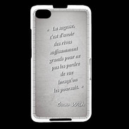 Coque Blackberry Z30 Sagesse rêves Gris Citation Oscar Wilde