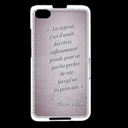 Coque Blackberry Z30 Sagesse rêves Rose Citation Oscar Wilde