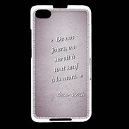 Coque Blackberry Z30 Survie mort Rose Citation Oscar Wilde